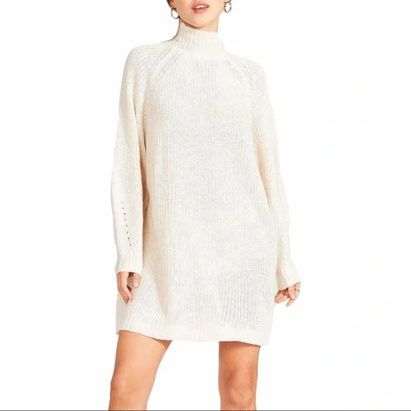 BB Dakota Sweaters Bb Dakota Mock Neck Chunky Knit Sweater